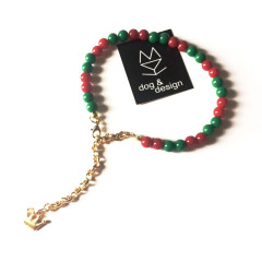 Natal "Red & Green" Pet Necklace